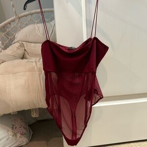 Never worn before with tags urban outfitters red bodsuit